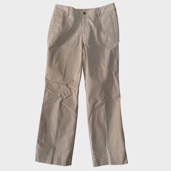 Eddie Bauer Womens Size 8 Cream Pants Cotton Spanded - Picture 1 of 9